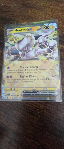 Mewtwo ex 058/182 Double Rare Paradox Rift Pokemon Holo Near Mint - Image 1