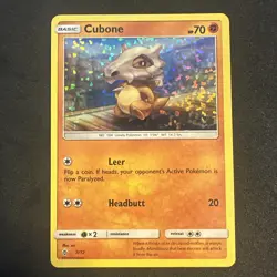 Cubone - 7/12 McDonald's Promos 2018 007/012 Rare Ice Holo Pokemon Card ✨ - Image 1