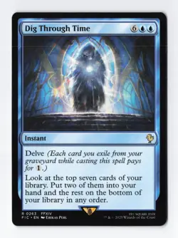 Dig Through Time Normal R Final Fantasy MTG Magic the Gathering Card NM - Image 1