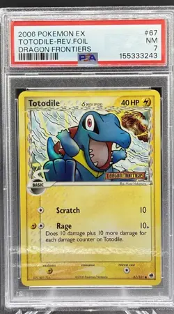 Pokemon #2 Totodile Reverse Holo Delta Species 67/101 EX Dragon Frontiers 2006 - Image 1