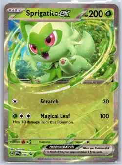 Sprigatito ex 087 Holo Promo Scarlet & Violet Promo Pokemon Damaged - Image 1
