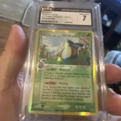 2006 POKEMON DRAGON FRONTIERS Stamped REVERSE HOLO #10 SNORLAX CGC 7 Delta - Image 1