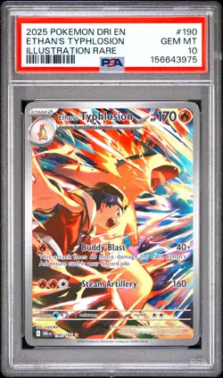 Pokemon Holo Full Art Ethan's Typhlosion 190/182 PSA 10 GEM MINT Destined Rivals - Image 3