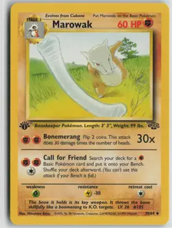 Marowak 39/64 Uncommon Jungle Pokemon 1st Edition Near Mint - Image 1
