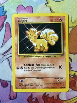 Pokemon TCG Vulpix Base Set 68/102 Regular Unlimited Common VLP - Image 1