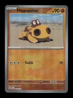 HOLO HIPPOPOTAS (MASTER BALL PATTERN) COMMON 052/131 NM POKEMON - Image 1