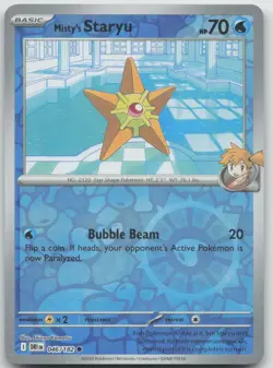 Misty's Staryu 046/182 Common Destined Rivals Pokemon Reverse Holo Near Mint - Image 1