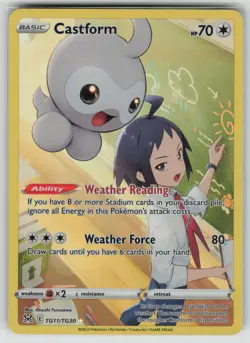 Pokemon Castform Ultra Rare SWSH11: Lost Origin Trainer Gallery TG11/TG30 NM - Image 1