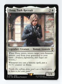Elena, Turk Recruit Normal R Final Fantasy MTG Magic the Gathering Card NM - Image 1