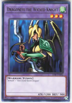 Dragoness the Wicked Knight LOB-EN086 25th Anniversary ED Yu-Gi-Oh NM - Image 1
