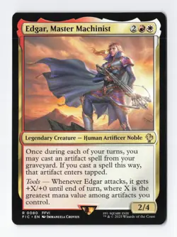 Edgar, Master Machinist Normal R Final Fantasy MTG Magic the Gathering Card NM - Image 1