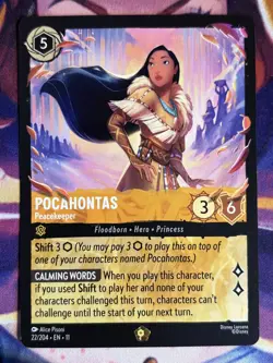 Pocahontas Peacekeeper 22/204 Legendary Disney Lorcana Winterspell Card - Image 1