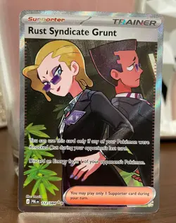 Pokemon TCG Rust Syndicate Grunt 112/084 Ultra Rare Card ME05: Pitch Black NM - Image 1
