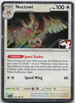 Noctowl (Cosmos Holo) 115/142 Rare Prize Pack Series Cards Pokemon NM/M Pokemon - Image 1