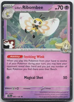 Lillie's Ribombee (Cosmos Holo) 067/159 Prize Pack Series Cards Pokemon NM/M - Image 1