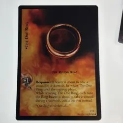 Lord Of The Rings LOTR TCG Card The One Ring The Ruling Ring 1C2 LP - Image 1
