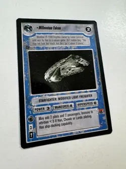 Star Wars CCG Millennium Falcon Card Decipher 1995 NM - never played - Image 2