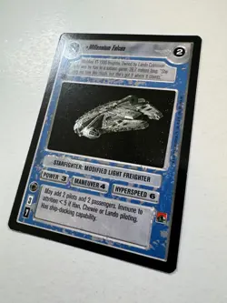 Star Wars CCG Millennium Falcon Card Decipher 1995 NM - never played - Image 3