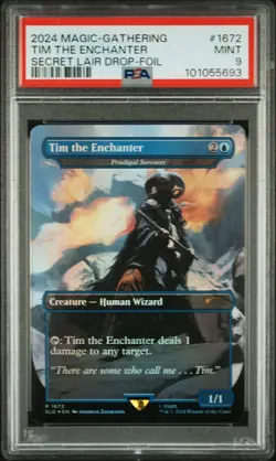 PSA 9 Tim The Enchanter Foil #1672 Secret Lair Monty Python Holy Grail Vol 1 MTG - Image 1