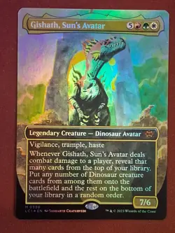 Gishath, Sun's Avatar (Borderless) Foil M The Lost Caverns of Ixalan 330 NM - Image 1