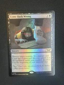 Come Back Wrong (0292) Duskmourn: House of Horror Magic: The Gathering Foil LP - Image 1