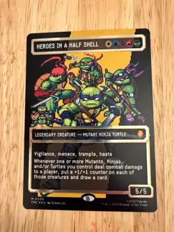Heroes in a Half Shell (0096) (Borderless) (Surge Foil) [Foil NM - Commander:... - Image 1