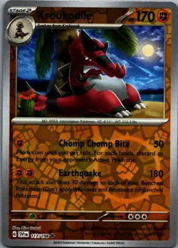Pokemon Krookodile Reverse Holo Uncommon SV01: Scarlet & Violet Base Set 117/198 - Image 1