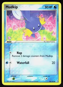 Mudkip 58/100 - Pokemon Crystal Guardians - Common - LP - Image 1