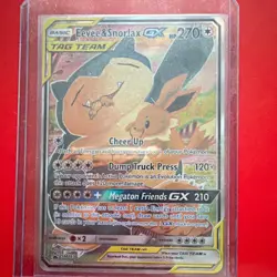 The Pokemon Company Eevee & Snorlax GX SM169 TAG TEAM Holo Promo Eng PSA - Image 1
