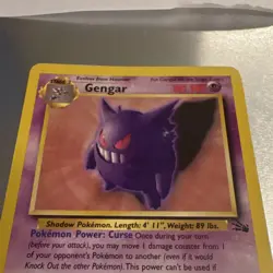 WoTC Pokemon TCG Fossil Gengar 20/62 Holo Rare Unlimited 80HP Eng 1999 - Image 3