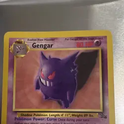 WoTC Pokemon TCG Fossil Gengar 20/62 Holo Rare Unlimited 80HP Eng 1999 - Image 4