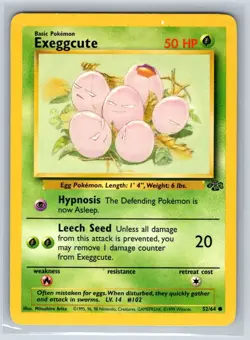 Exeggcute 52/64 Common Jungle Pokemon Unlimited Moderately Played - Image 1