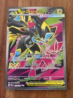 Pokemon TCg Mega Zeraora ex 098/084 Me05: Pitch Black Holo Ultra Rare NM - Image 1