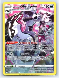 Galarian Obstagoon TG10/TG30 Holo Astral Radiance Trainer Gallery Pokemon Holo - Image 1