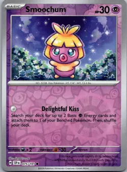 Smoochum 075/191 Common Surging Sparks Pokemon Reverse Holo Near Mint - Image 1