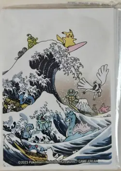 Pokemon Center Great Wave Pikachu & Friends Card Sleeves 65 Count Sealed - Image 1