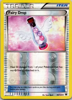 Fairy Drop 99/124 Uncommon Fates Collide Pokemon Reverse Holo Near Mint - Image 1