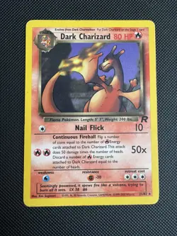 Dark Charizard Team Rocket 21/82 Non-Holo Pokemon WOTC LP - Image 1