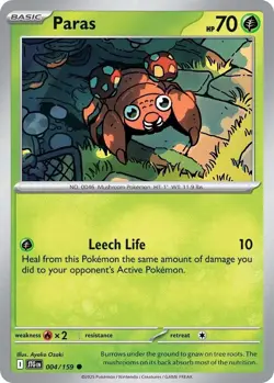 Paras 004/159 - Scarlet & Violet: Journey Together, Pokemon TCG Mint - Image 1