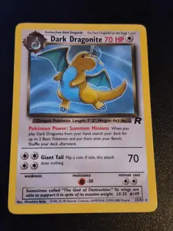 Dark Dragonite 22/82 Unlimited Rare Team Rocket Pokemon LP - Image 1