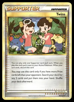 Twins 89/102 Uncommon HGSS Triumphant Pokemon MP - Image 1