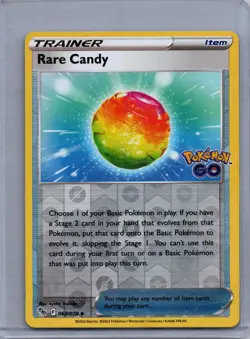 RARE CANDY 069/078 UNCOMMON POKEMON GO POKEMON REVERSE HOLO NM/M - Image 1
