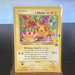 Pokemon Celebrations Holo Birthday Pikachu #24 NM - Image 1