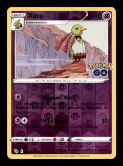 XATU 033/078 REVERSE HOLO UNCOMMON POKEMON GO NM/M - Image 1