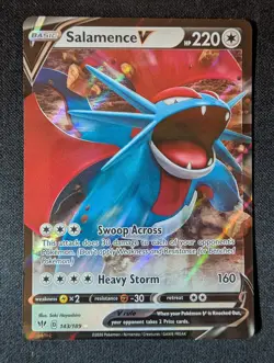 Pokemon TCG Salamence V 143/189 Darkness Ablaze Ultra Rare Holo NM - Image 1