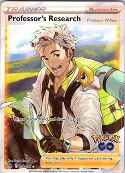 Professor's Research (Full Art) Holo Ultra Rare Pokemon GO 078/078 NM - Image 1
