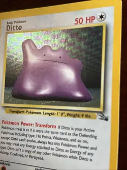 Pokemon Fossil Ditto 3/62 Holo Rare MP - Image 4