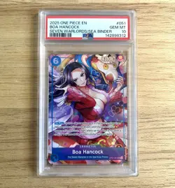 2025 ONE PIECE SEVEN WARLORDS OF THE SEA BINDER SET #051 BOA HANCOCK PSA 10 - Image 1