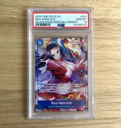 2025 ONE PIECE SEVEN WARLORDS OF THE SEA BINDER SET #051 BOA HANCOCK PSA 10 - Image 1