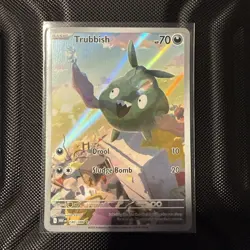 Pokemon TCG Trubbish 140/086 Sv: White Flare Illustration Rare Full Art Holo NM - Image 1